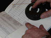 Set the Vibratach Vibration Tachometer to the RPM listed in the manual from MIC for each bike