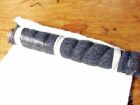 Tightly wrap the new mat around muffler core